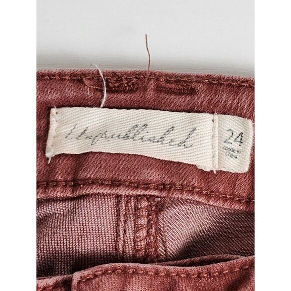Unpublished Skinny Rust colored Size 24 Jeans - Picture 9 of 9